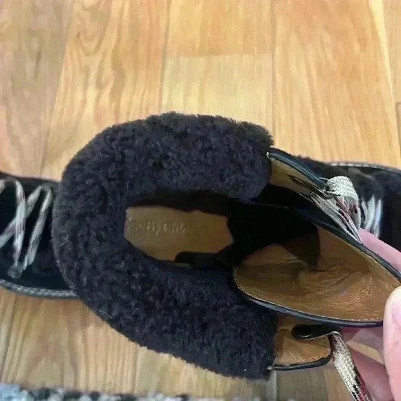 See By Chloe Women's Suede Shearling Trim Ankle Boots Size 41 - Picture 8 of 11